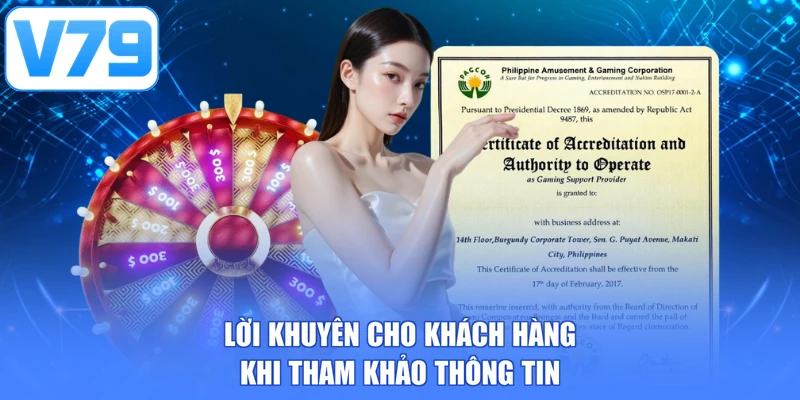 Lời khuyên cho khách hàng khi tham khảo thông tin